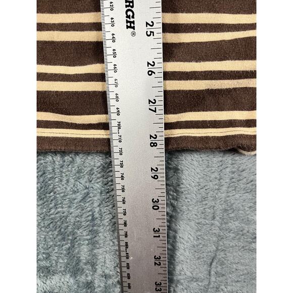 Nike LeBron James LB Polo Shirt Large Brown Striped Lion Crest XXIII Golf - Picture 3 of 12